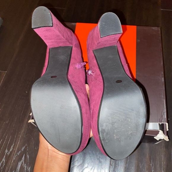 Guess purple & black block heel platform - Picture 5 of 12